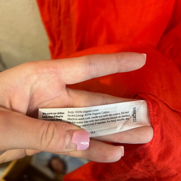 Eileen Fisher Organic Handkerchief Linen Boxy Dress in Petite Small - Picture 8 of 11